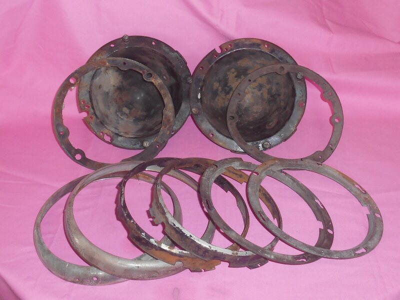 Land Rover Series 2 Headlight Bowls, Retaining Rings, Seals and Bezels