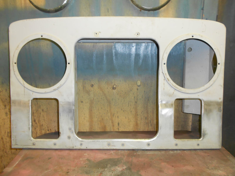 Completely restored Land Rover Series 2 Front Panel from the front.
