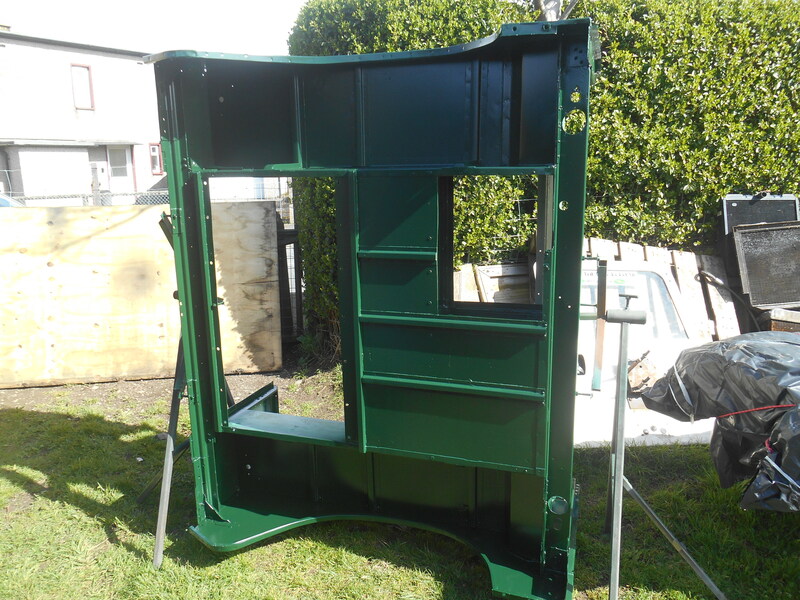 Land Rover Series 2 tub underside painted in green.