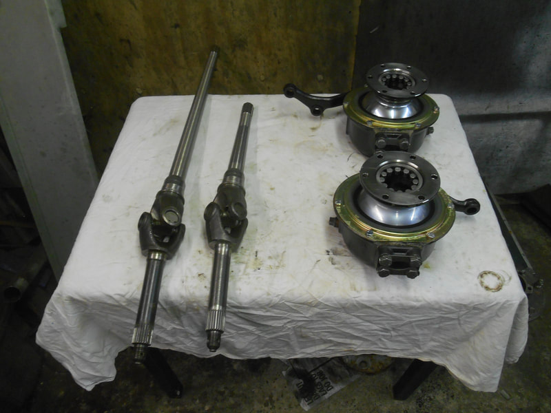 Land Rover Series 3 assembled Swivel Hubs and Half Shafts.